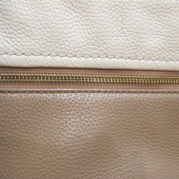 KATE SPADE NEW YORK jackson gabriele crossbody bag zip tan white leather 8x10 - Picture 5 of 16